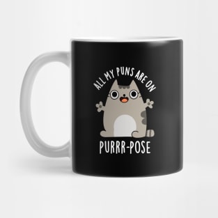 All My Puns Are On Purrr-pose Cute Cat Pun Mug